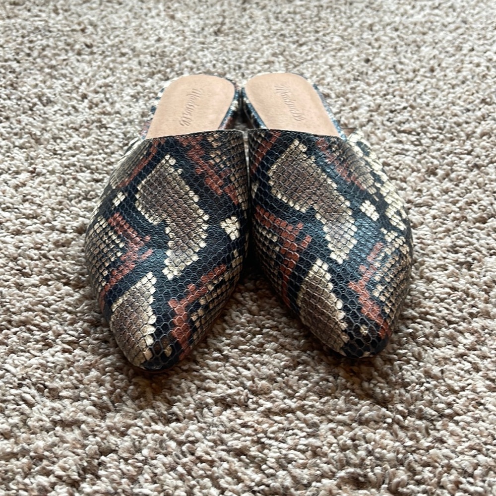 BRAND NEW NEVER WORN Madewell animal print mules size 9.5